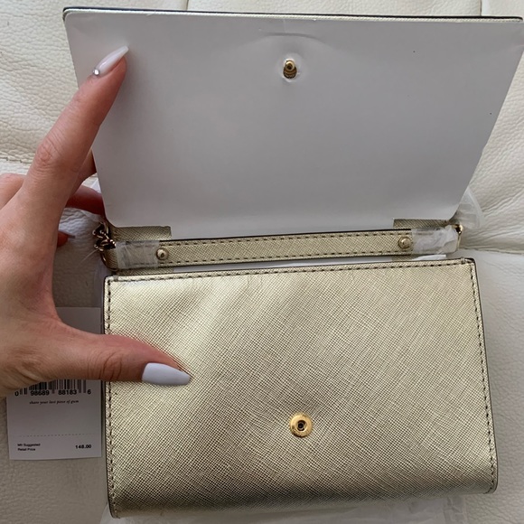 NEW Kate Spade Cami Metallic Gold Crossbody Bag - Picture 8 of 12